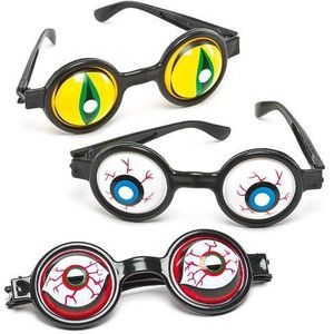 Bril met griezelige ogen  (5 stuks) Halloween Speelgoed