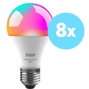 Innr E27 Kleurenlamp 8-Pack 800Lumen | Zigbee Smart Bulb | Slimme lamp | Werkt met Philips Hue