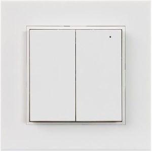 ROBB SMARRT Draadloze Schakelaar 2 knoppen Wit Zigbee | Werkt met Philips Hue