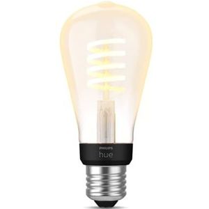 Philips Hue Filamentlamp E27 ST64 White Ambiance Edison | Werkt met Apple HomeKit | Slimme lamp
