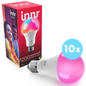 Innr E27 Kleurenlamp 1200Lumen 10-Pack | Zigbee Smart Bulb | Slimme lamp | Werkt met Philips Hue