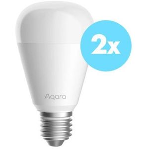 Aqara LED Bulb T2 E27 Dimbare Lamp CCT 2-Pack | Werkt met Apple HomeKit | Slimme lamp