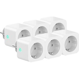 Innr Slimme Zigbee Stekker 3680W & Stroommeting 6-Pack | Slimme stekker | Werkt met Philips Hue