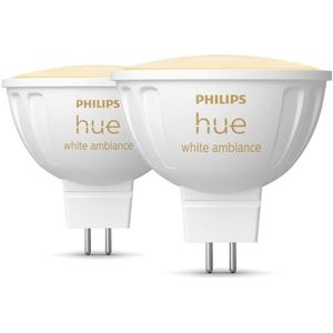 Philips Hue GU5.3 White Ambiance Spot Duopack | Werkt met Apple HomeKit | Slimme lamp