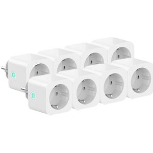 Innr Slimme Zigbee Stekker 3680W & Stroommeting 8-Pack | Slimme stekker | Werkt met Philips Hue