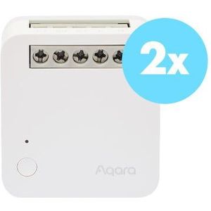 Aqara Single Switch Module 3-Draads Zigbee 2-Pack | Inbouwschakelaar
