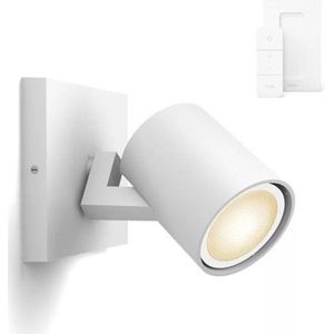 Philips Hue GU10 Runner White Ambiance Wandspot Wit & LED dimmer Switch | Werkt met Apple HomeKit | Slimme lamp