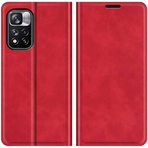 Xiaomi Redmi Note 11 Pro+ Wallet Case Magnetic - Red