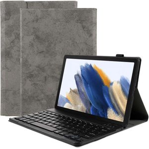 Galaxy Tab A8 Vintage Bluetooth Keyboard Cover - QWERTY - Grey