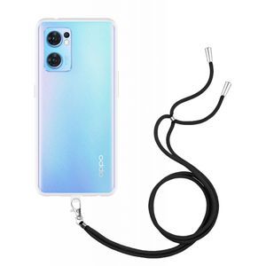 Oppo Find X5 Lite Soft TPU Case with Strap - (Clear)