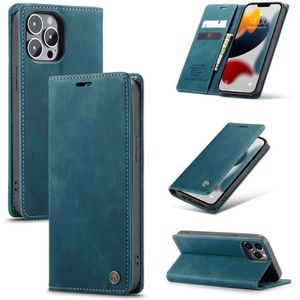 CASEME iPhone 13 Pro Max Retro Wallet Case - Blue