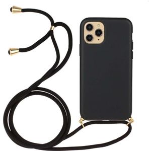 Apple iPhone 13 Pro Max Soft TPU Case with Strap - Black