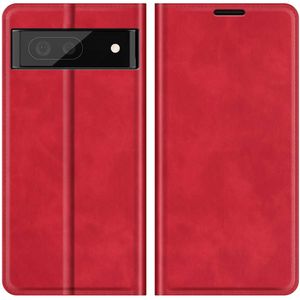 Google Pixel 7 Magnetic Wallet Case - Red