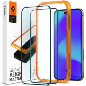 Spigen Apple iPhone 14 Pro Max AlignMaster Full Cover Glass (2 Pack) - AGL05204