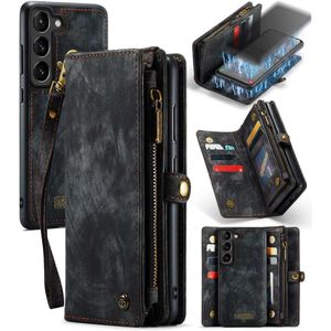 CASEME Samsung Galaxy S23 Vintage Portemonnee Hoesje - Black