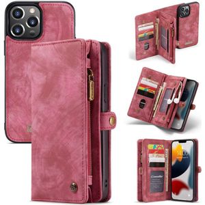 CASEME iPhone 13 Pro Vintage Portemonnee Hoesje - Red