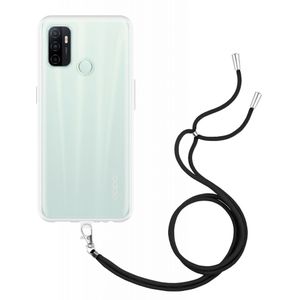 Oppo A53/A53s Soft TPU Case with Strap - (Clear)