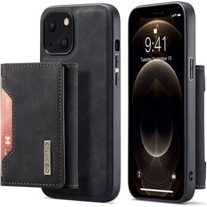 DG Ming iPhone 14 Plus 2 in 1 Magnetic Wallet Back Cover - (Black)
