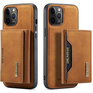 DG Ming iPhone 12 Pro Max 2 in 1 Magnetic Wallet Back Cover - (Brown)