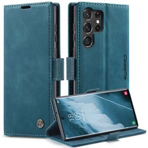 CASEME Samsung Galaxy S23 Ultra Retro Wallet Case - Blue