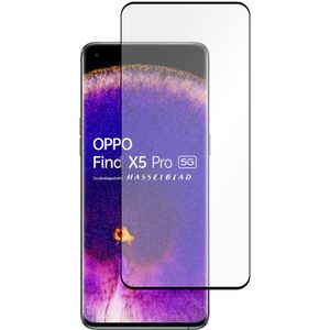 Full Cover Screenprotector Oppo Find X5 Pro Tempered Glass - black