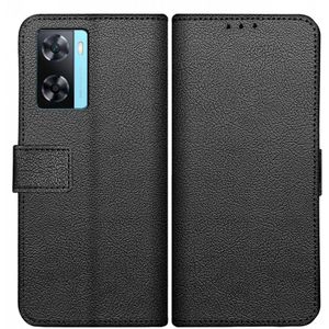 Oppo A57s Wallet Case (Black)