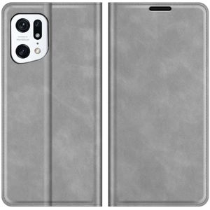 Oppo Find X5 Wallet Case Magnetic - Grey