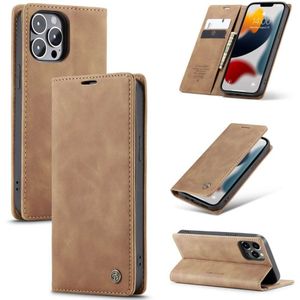CASEME iPhone 13 Pro Retro Wallet Case - Brown