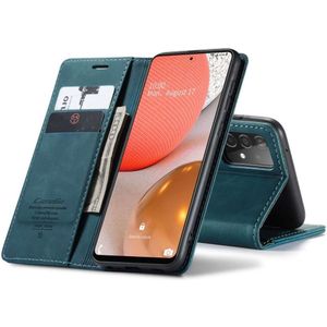 CASEME Samsung Galaxy A72 5G Retro Wallet Case - Blue