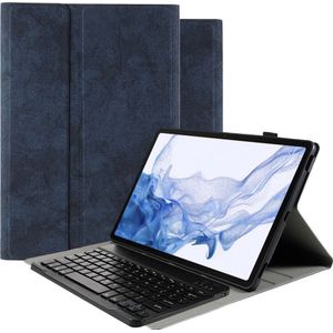 Galaxy Tab S8 Plus Vintage Bluetooth Keyboard Cover - QWERTZ - Blue