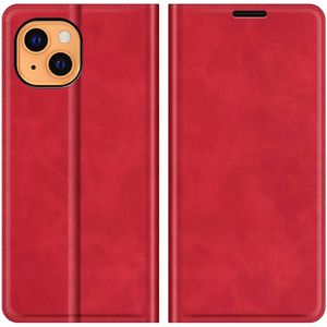 iPhone 13 Magnetic Wallet Case - Red