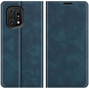 Oppo Find X5 Pro Wallet Case Magnetic - Blue