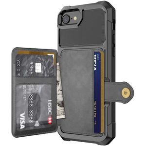 Magnetic Card Holder Hybrid Case Apple iPhone SE 2020/2022 - Black