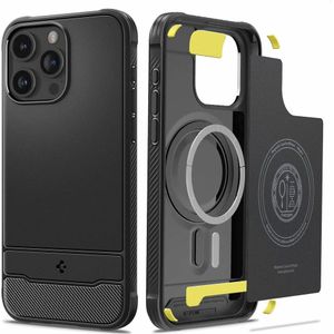 Spigen Apple iPhone 15 Pro Rugged Armor Mag Case (Black) Magfit ACS06703