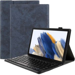 Galaxy Tab A8 Vintage Bluetooth Keyboard Cover - QWERTY - Blue