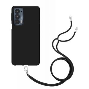 Motorola Edge 20 Soft TPU Case with Strap - (Black)