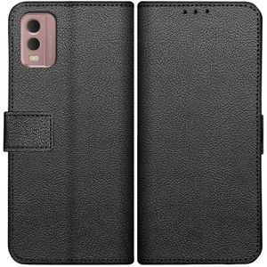 Nokia C32 Classic Wallet Case - Black