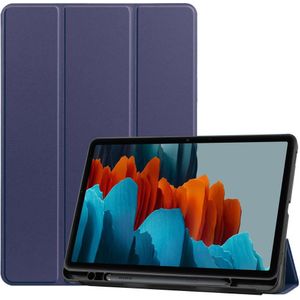 Samsung Galaxy Tab S7 Smart Tri-Fold Case With Pen Slot (Blue)