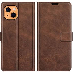 iPhone 13 Magnetic Business Wallet Case - Brown