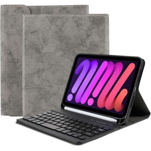 Apple iPad Mini 6 2021 Vintage Bluetooth Keyboard Cover - QWERTY - Grey