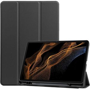 Samsung Galaxy Tab S8 Ultra Smart Tri-Fold Case With Pen Slot (Black)