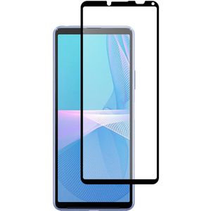 Full Cover Screenprotector Sony Xperia 10 III Tempered Glass - black