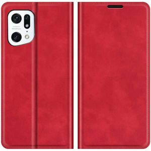 Oppo Find X5 Wallet Case Magnetic - Red