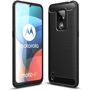 Rugged TPU Motorola Moto E7 Case (Black)
