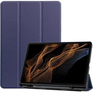Samsung Galaxy Tab S8 Ultra Smart Tri-Fold Case With Pen Slot (Blue)