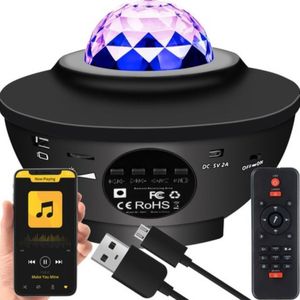 LED Star&Wave Star Projektor Nachtlampe Bluetooth&Fernbedienung Schlafmusik