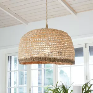 Natuurlijke beige ronde lampenkap Light & Living Livigno - 30 cm