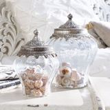 2-delige set glazen potten Isaline