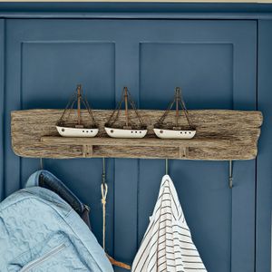 LOBERON Kapstok Douxie - Bruin - Hout - Met Drie Haken