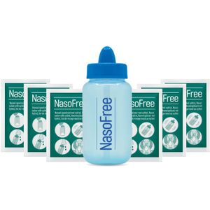 NasoFree Neusdouche Startset met nasaal spoelzout met xylitol - met 60 sachets xylitol spoelzout